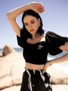Sustainable Zany Top | Solid Noir
