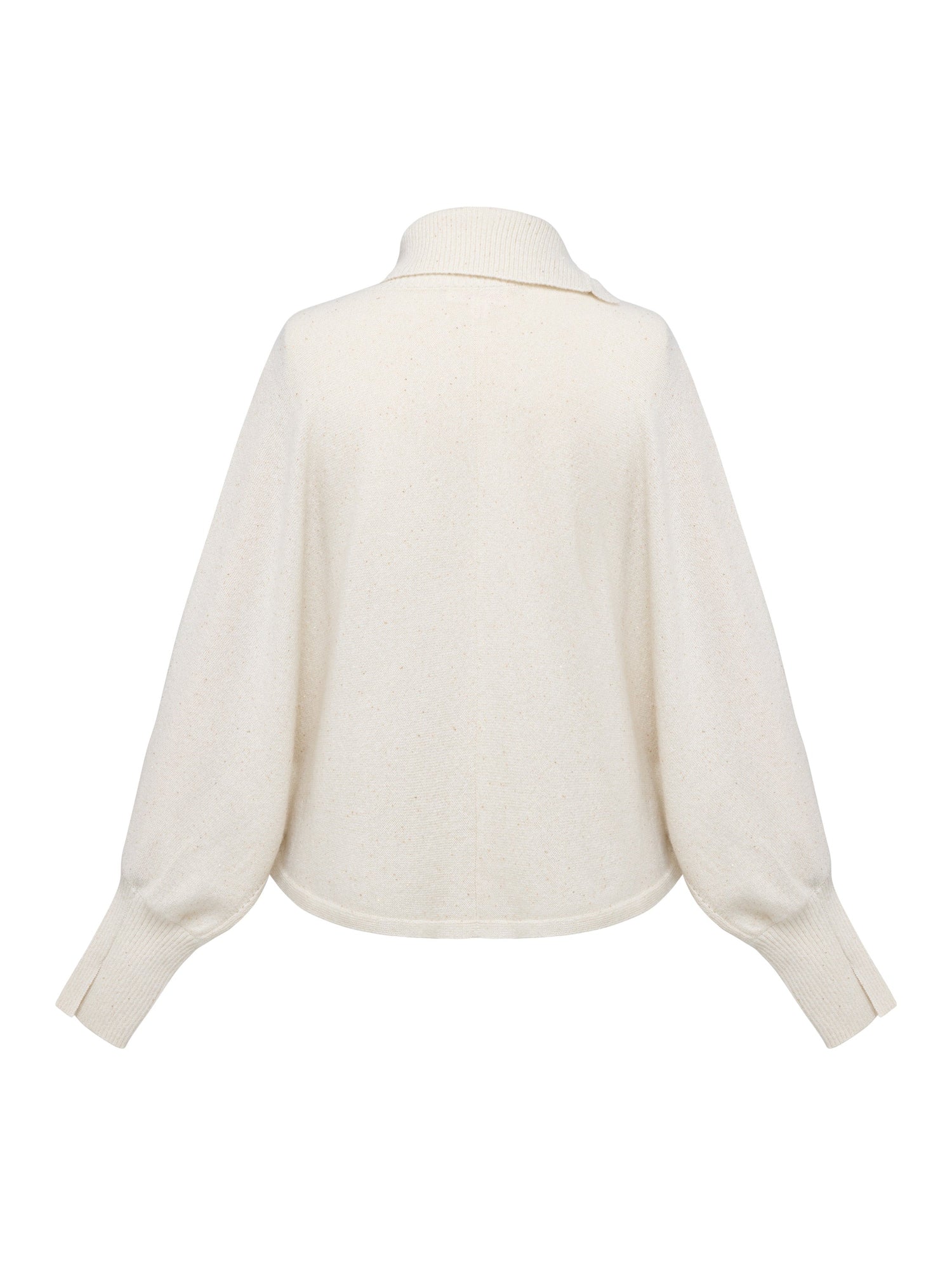Asymmetric Soft Knit Top Sweater | White