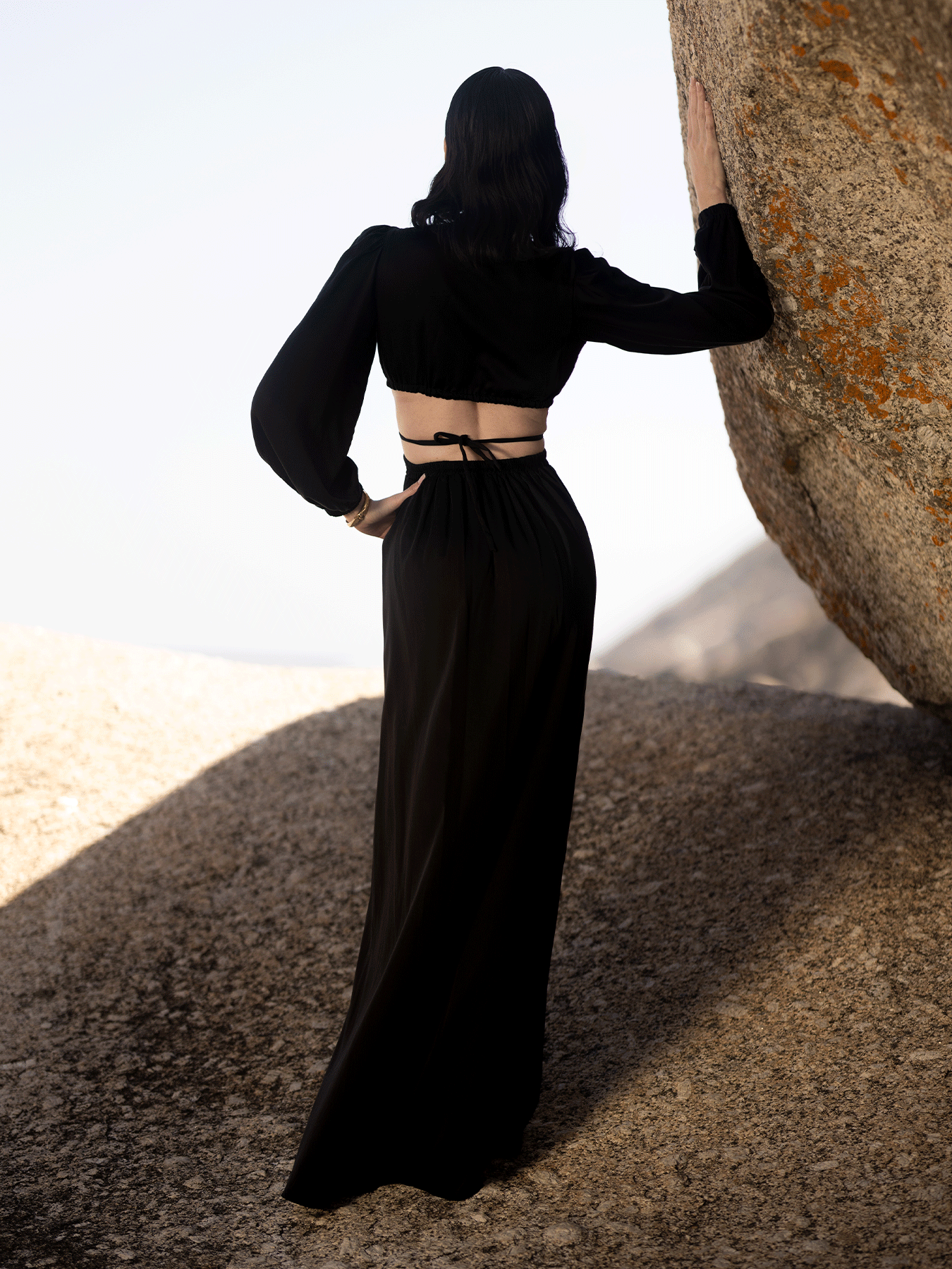 Sustainable Amal Dress | Solid Noir