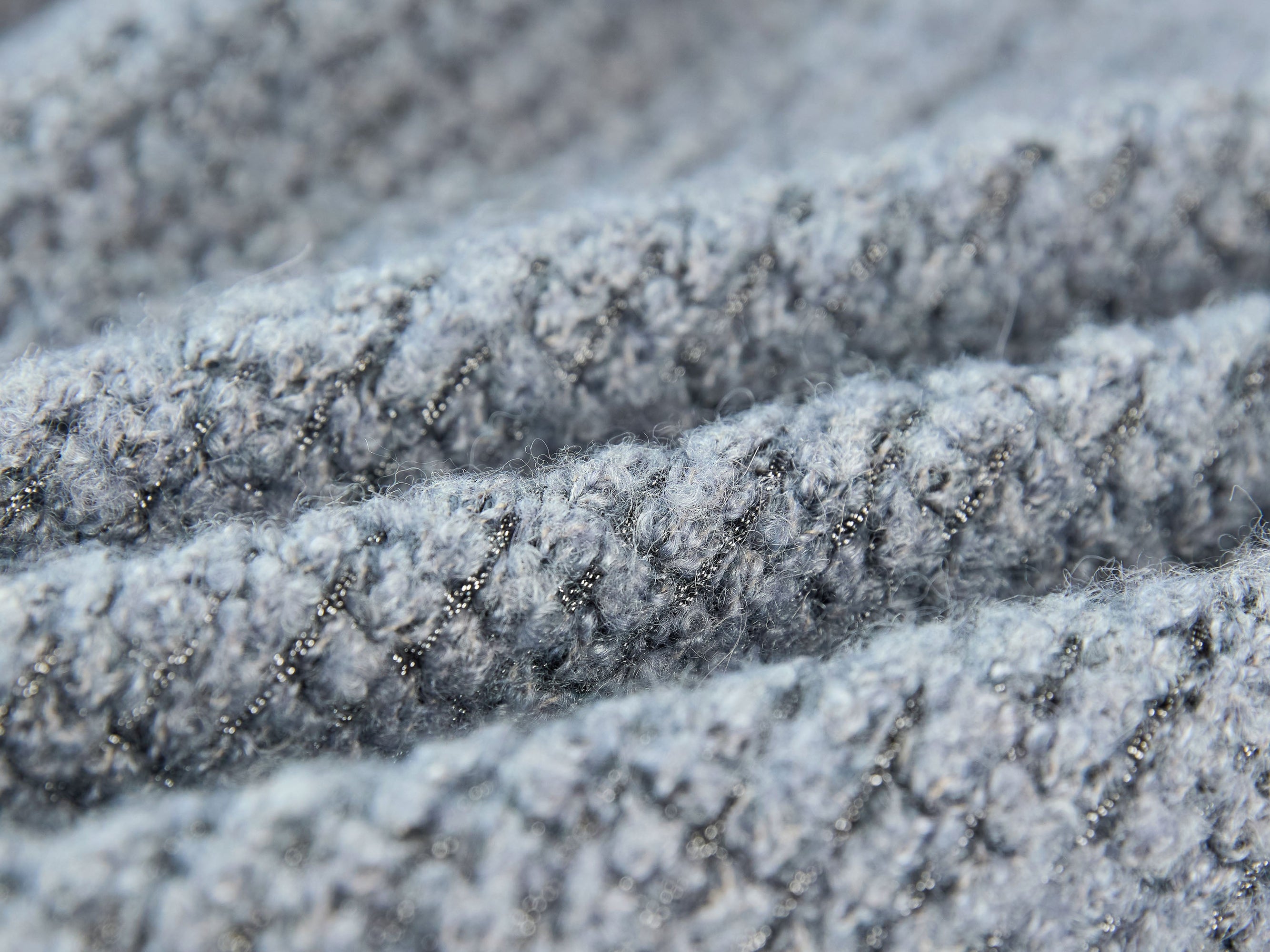 Textured Midi Dress | Grey