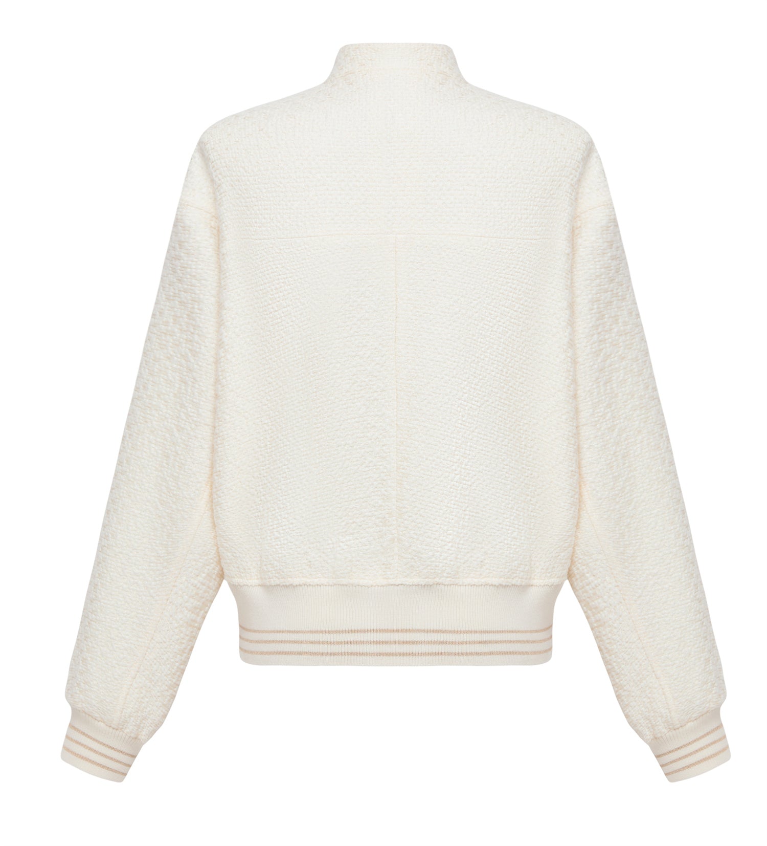 Chinese Style Stand-Up Collar Flight Jacket | White