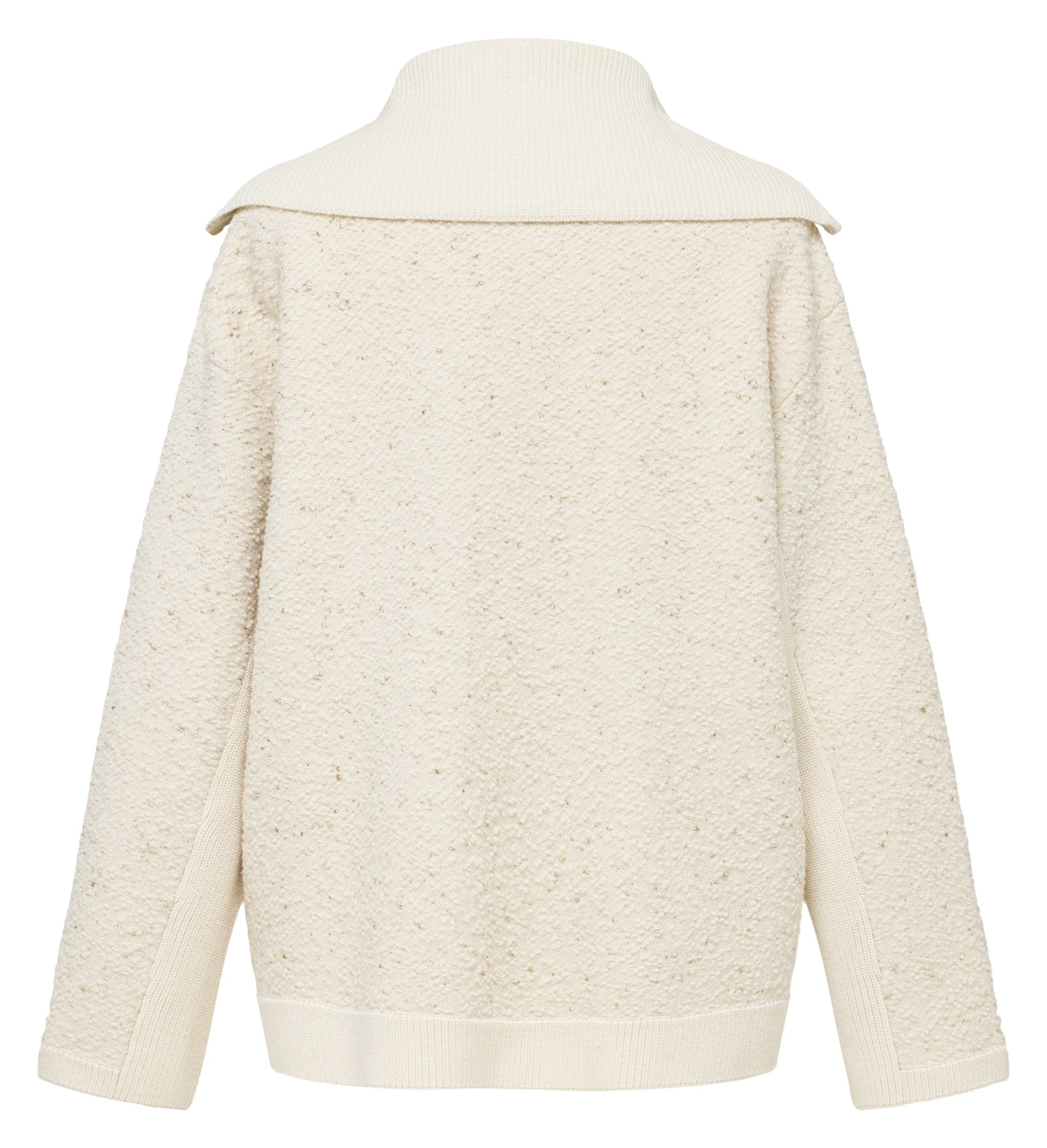 Wool Lapel Collar Cardigan | Beige