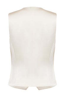 Button Knit Vest | Cream
