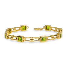 The Green Square Vedra Link Bracelet | Sterling Silver