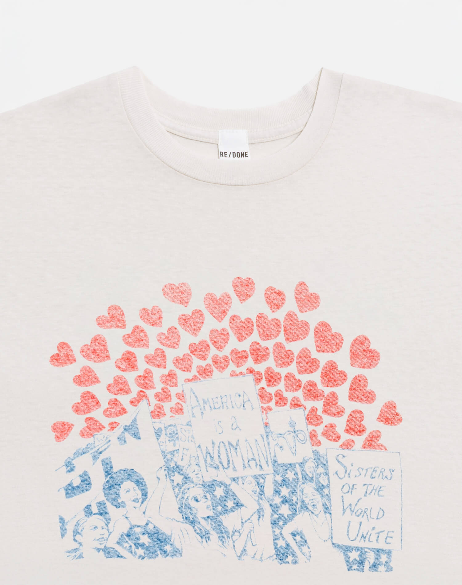 Womens | 50s Boxy "Sisters" Tee | Vintage White
