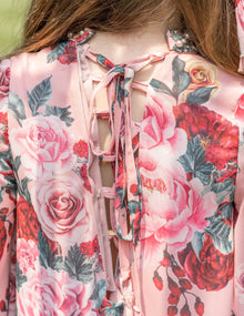 Girls | Flora Flower Print Jumpsuit | Pink