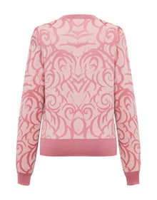 Sheer Knit Cardigan | Pink