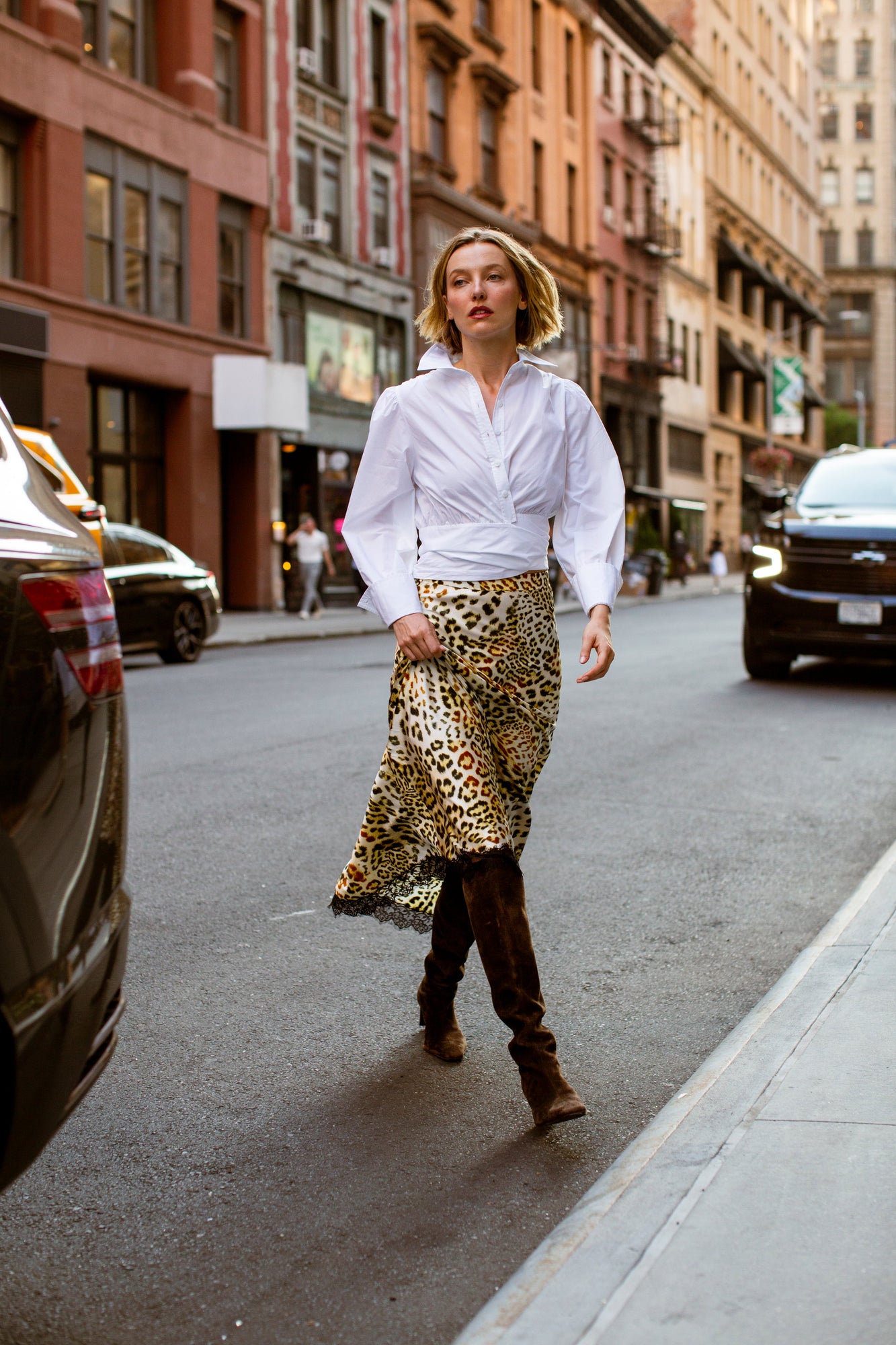 Kaia Slip Skirt | Cheetah Natural