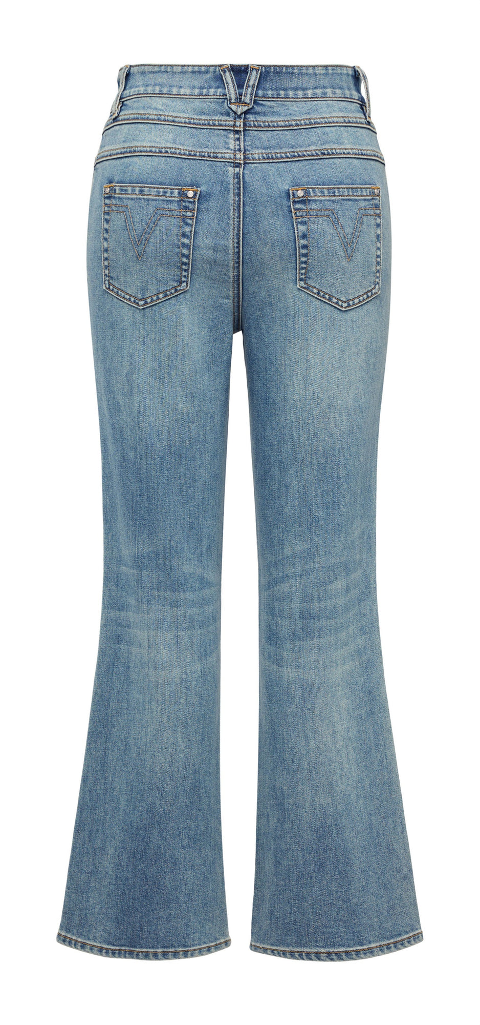 Trendy 9-Fit Flared Denim Pant | Navy