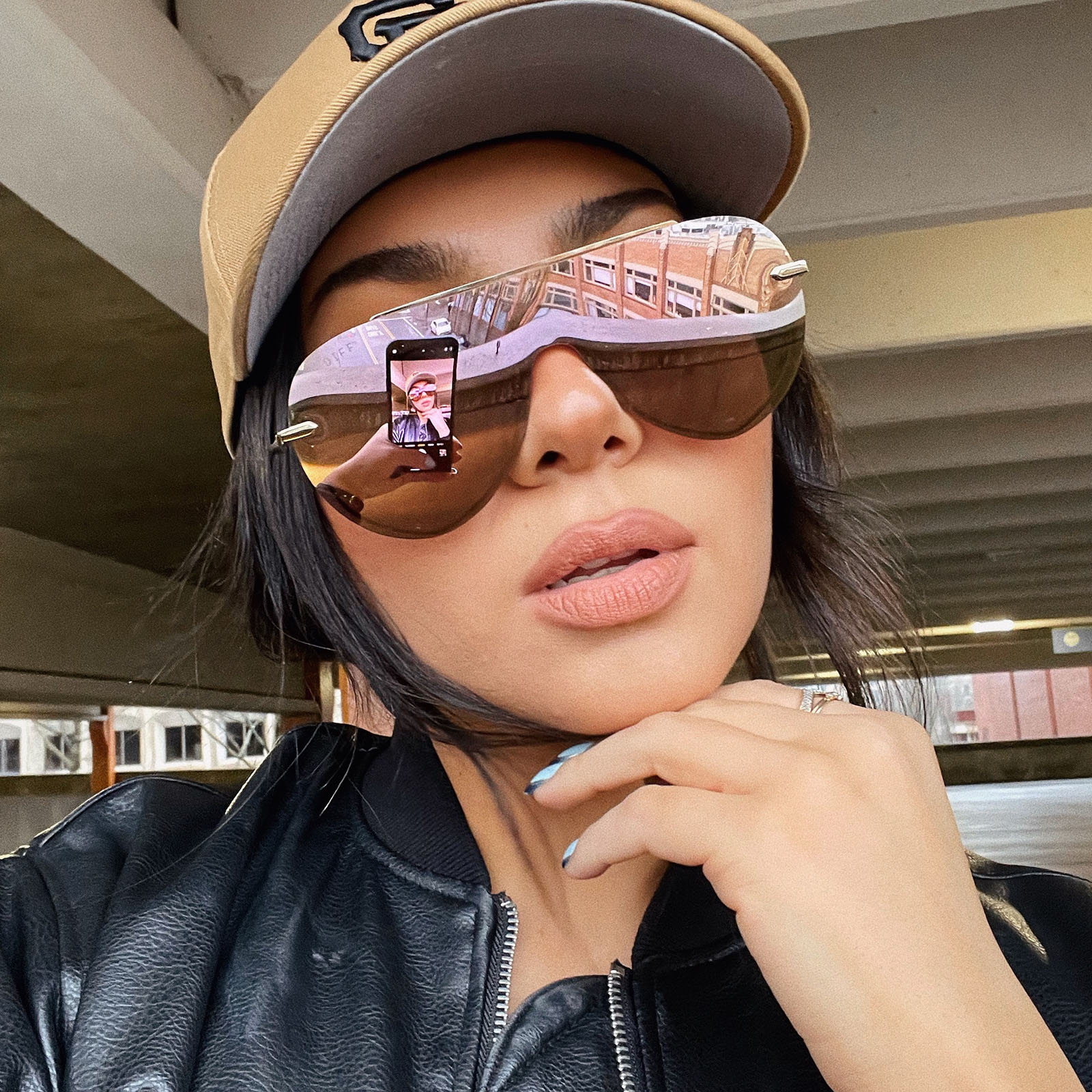 Unisex | Imani Sunglasses | Gold | Cherry Blossom Lenses