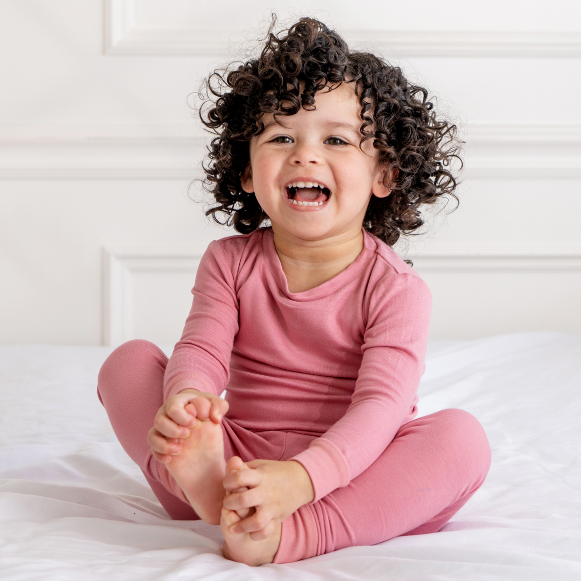 Toddler/Kids Bamboo Pajamas | Dusty Rose