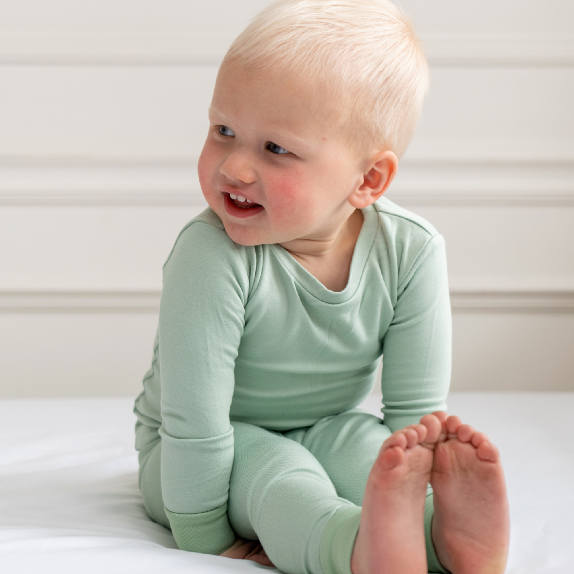 Toddler Bamboo Pajamas | Sage Green