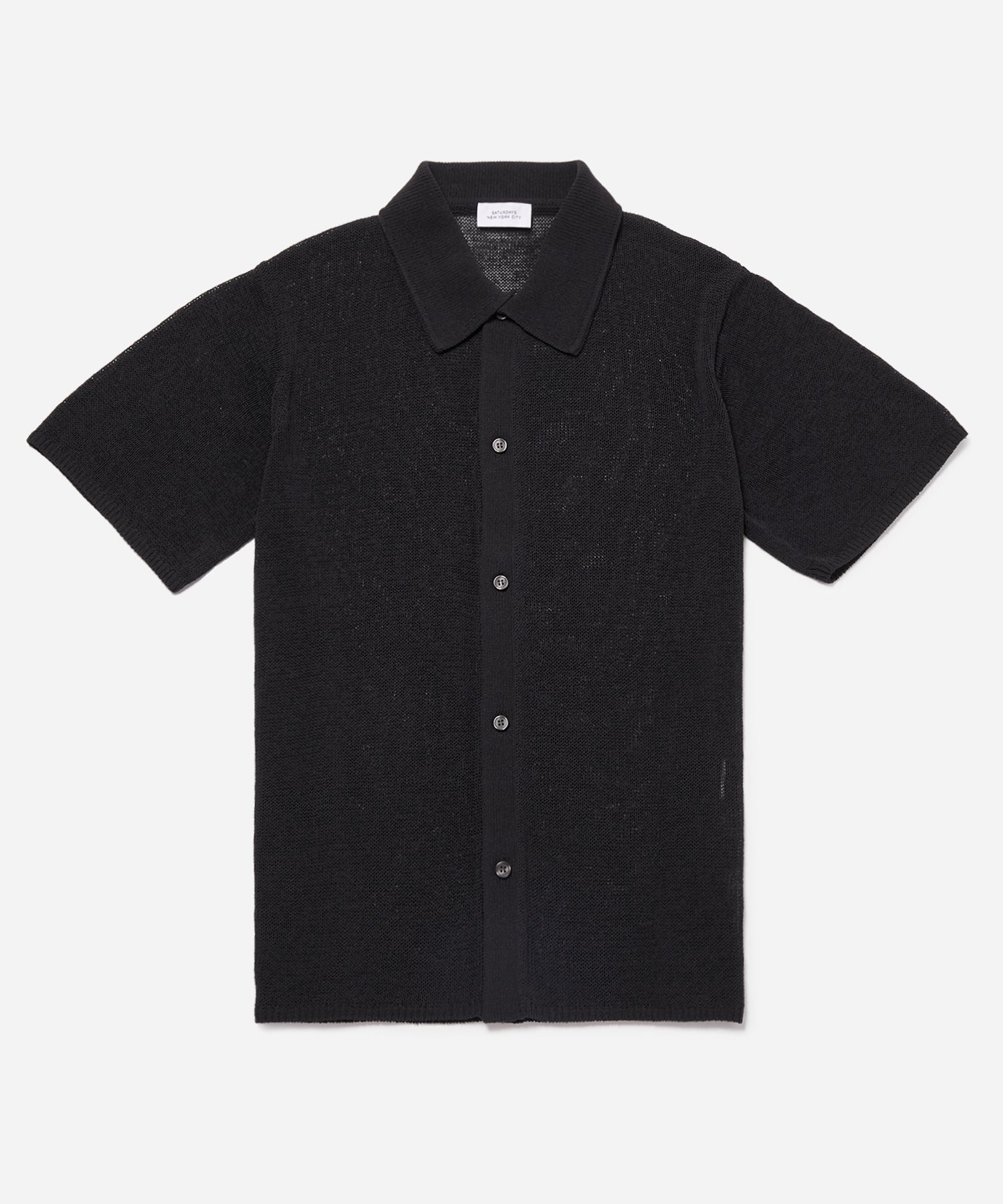 Black | Kenneth Mesh Knit Shirt