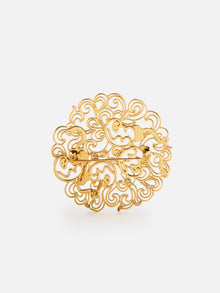 Zircon Openwork Brooch | Copper/Zircon