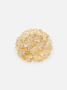 Zircon Openwork Brooch | Copper/Zircon