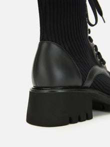 Classic Knitted Martin Boots | Black