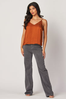 V-Neck Cami - Tawny Copper