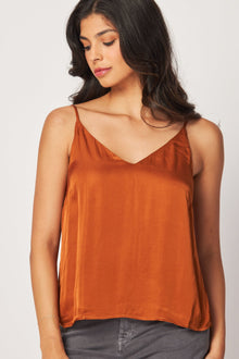 V-Neck Cami - Tawny Copper