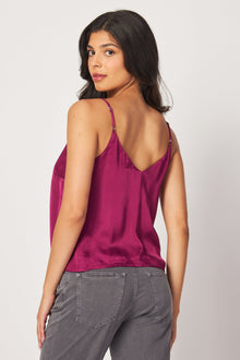 V-Neck Cami - Dark Fuchsia