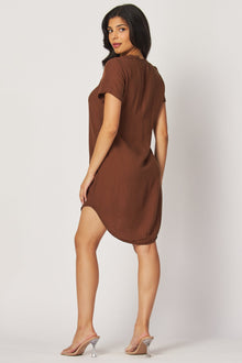 V Neck Dress - Golden Topaz