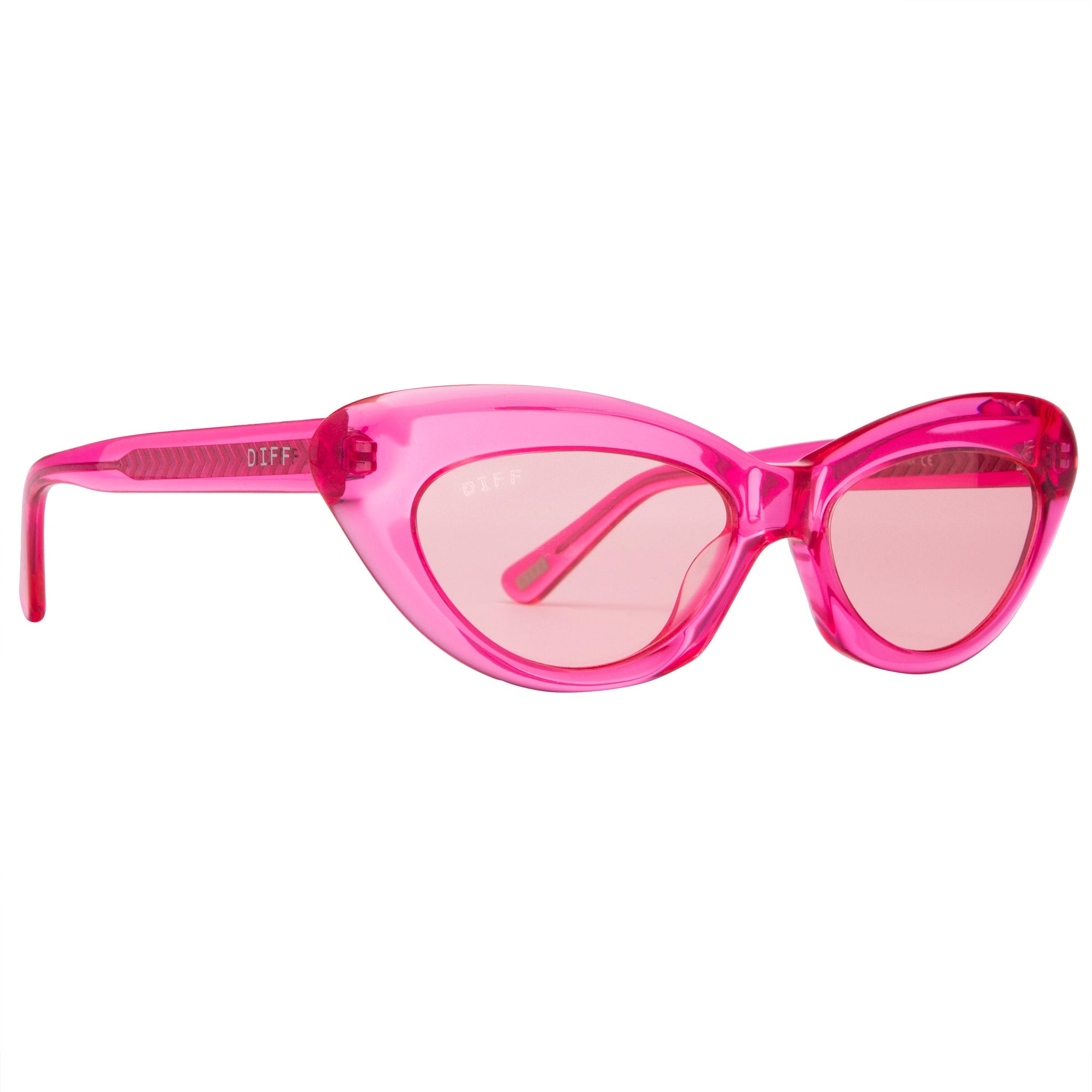 Womens | Cleo Sunglasses | Pink Crystal | Transparent Pink Lenses