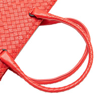 Bottega Veneta | Pre-Owned Nappa Intrecciato Brick Tote | Red