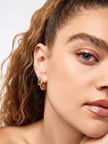 14K Gold Plated Summer Sea Beach Shell Statement Hoop Earrings For Women Ana Luisa Ariel Hoops