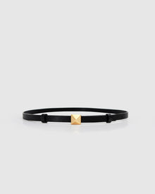 Women | Cleopatra Pyramid Stud Leather Belt | Black