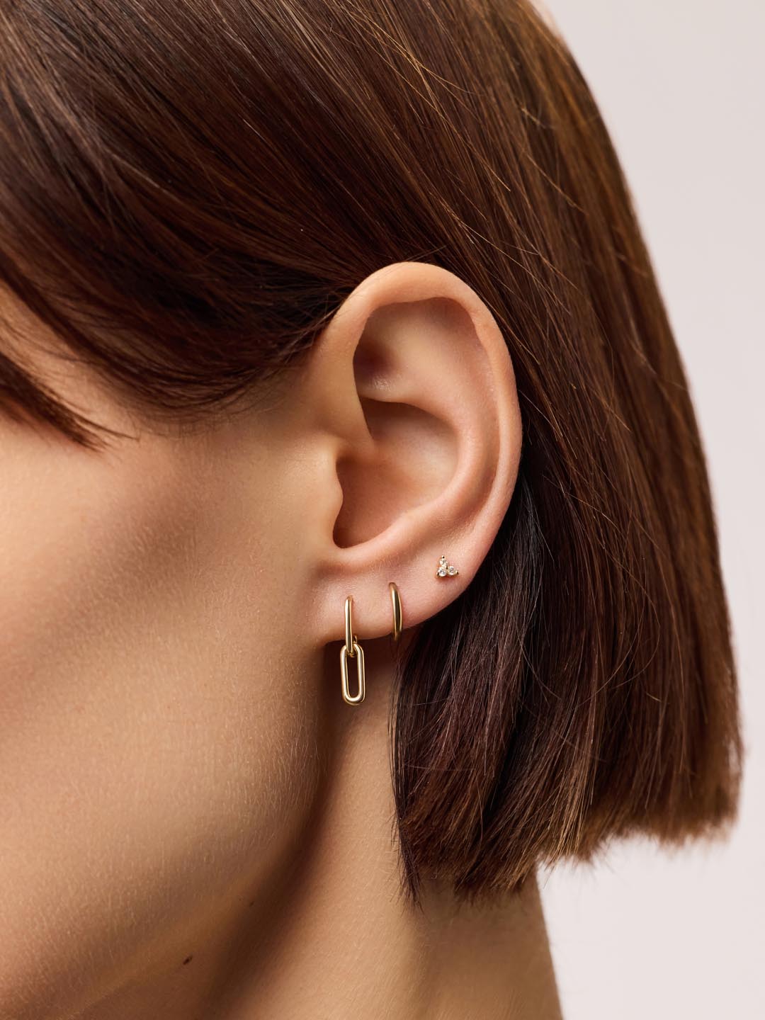 Oval Links Drop Earrings | 10K Solid Gold