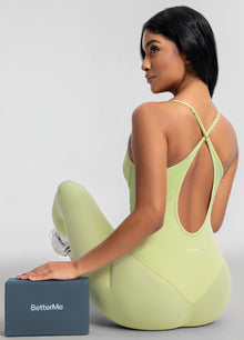 Contrology Crossback Bodysuit | Cool Matcha