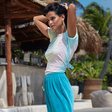 Neon Turquoise Velour Jogger - Dannijo