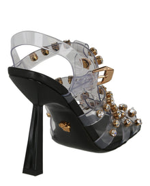 Versace | Crystal Embellished Heel Sandals