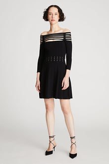 Halston | Heather Dress In Matte Viscose | Black