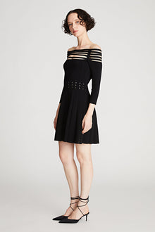 Halston | Heather Dress In Matte Viscose | Black