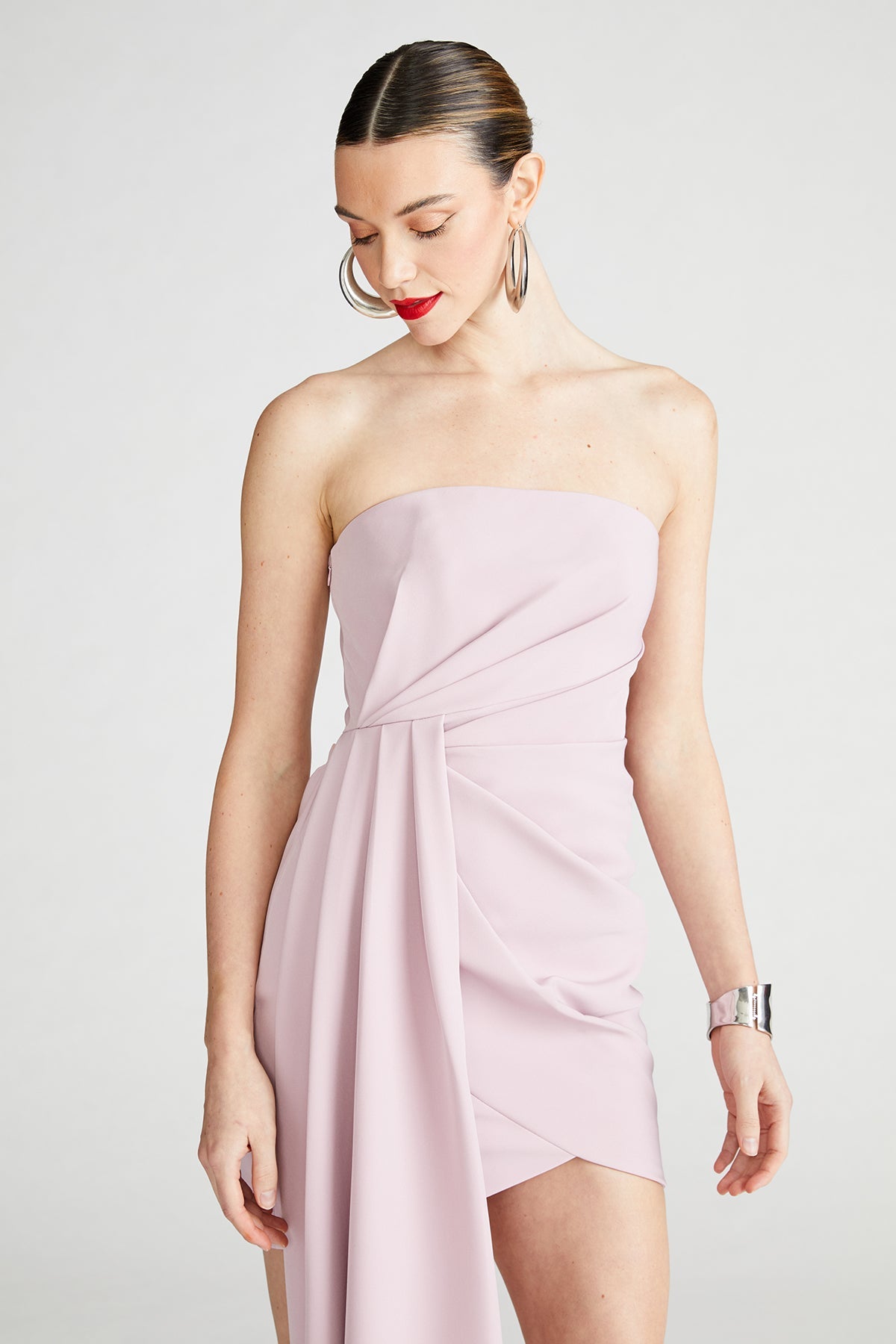 Halston | Nitara Dress In Crepe | Mauve Blush