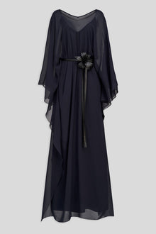 Halston | May Caftan In Chiffon | Absolute Dusk