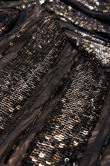 Halston | Esra Gown In Striped Sequin | Black