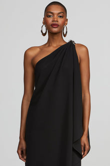 Halston | Aries Dress In Crepe | Black