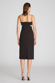 Halston | Lyn Dress In Stretch Crepe | Black