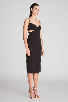 Halston | Lyn Dress In Stretch Crepe | Black