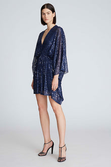 Halston | Catalina Dress In Sequins | Navy