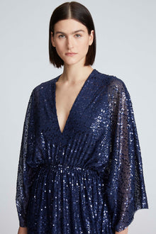 Halston | Catalina Dress In Sequins | Navy