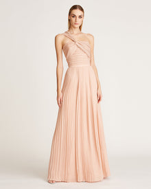 Halston | Renee Pleated Evening Skirt | Blush