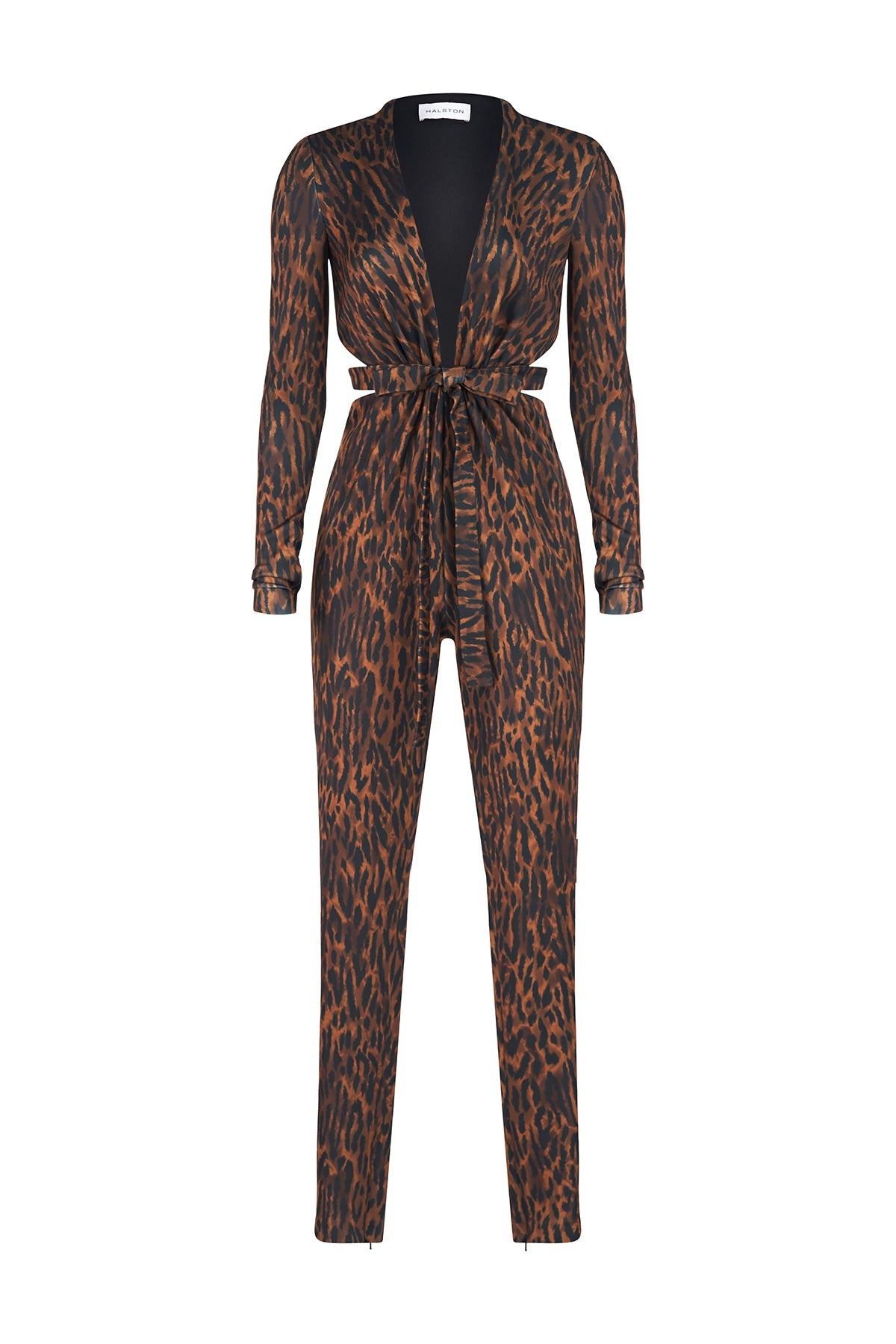 Halston | Jada Catsuit In Leopard Scuba | Leopard Print