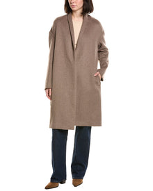 Vince | Womens | Wool-Blend Long Coat | Brown