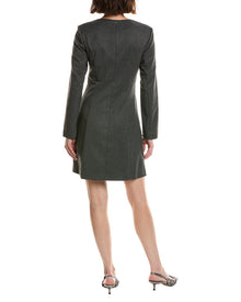 Pascale La Mode | Womens | Long Sleeve Wool-Blend Mini Dress | Gray