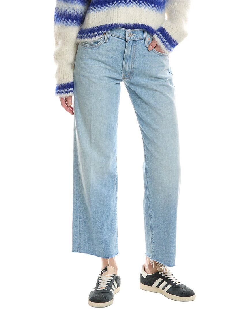MOTHER | Womens | Mid-Rise Rambler Zip Ankle Fray Few And Far Between Jean | Blue