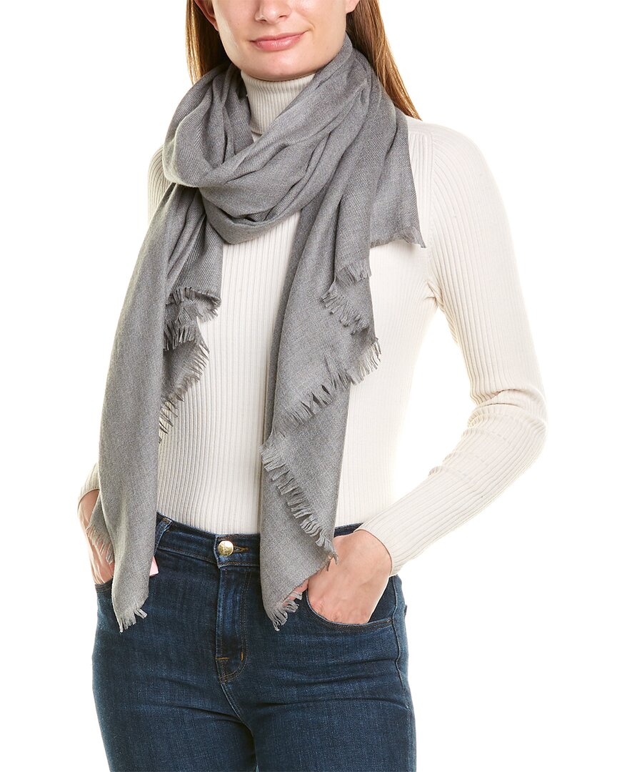 Amicale Cashmere | Womens | Solid Cashmere & Wool-Blend Wrap | Grey