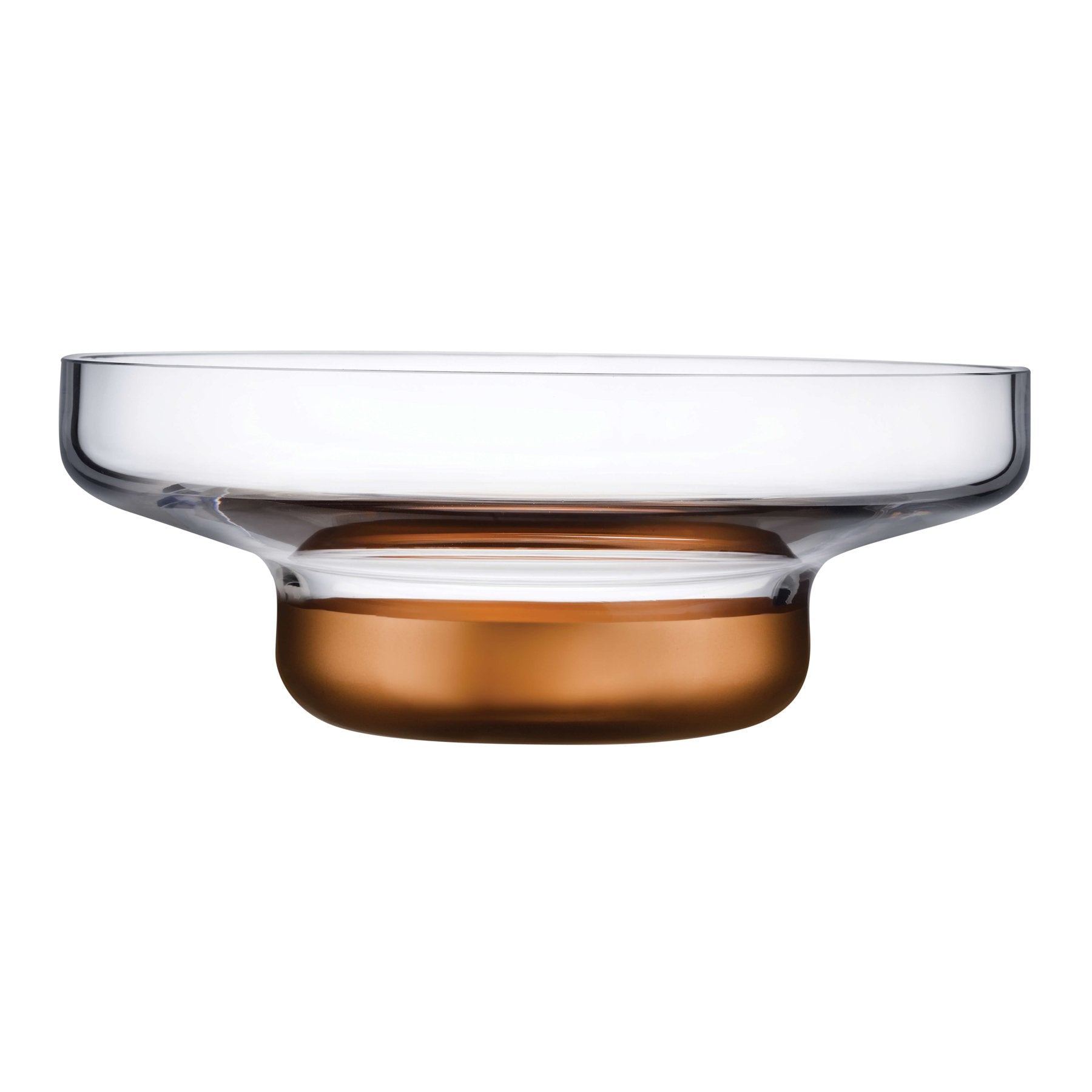 Contour Bowl Copper Base - Wide | Clear Crystal/Copper