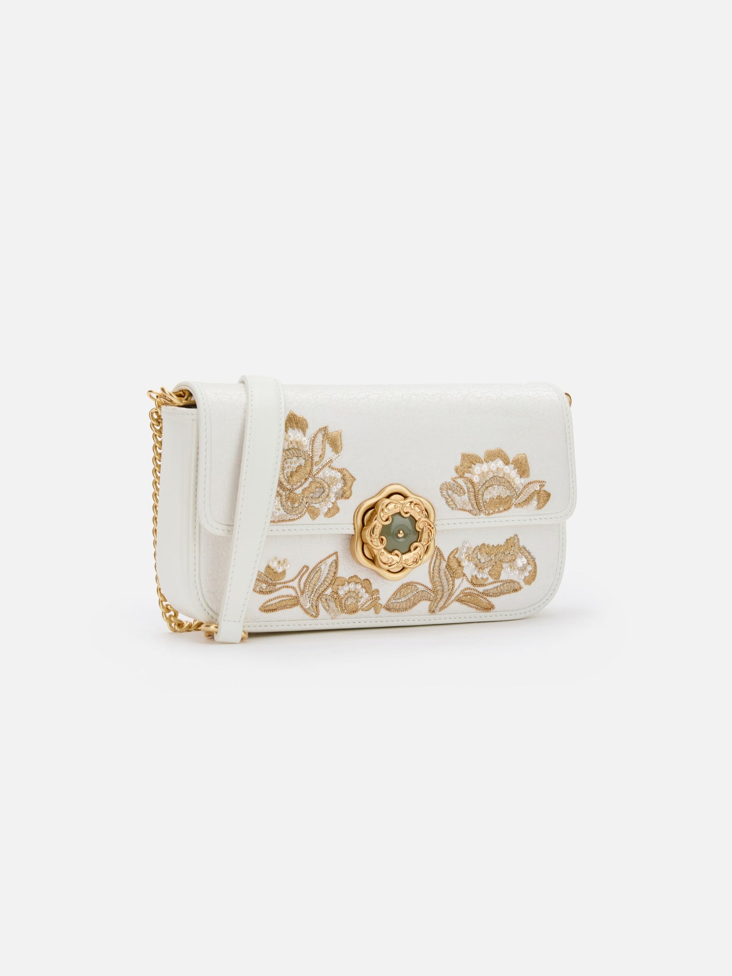 Chinese Style Embroidered Bag | White